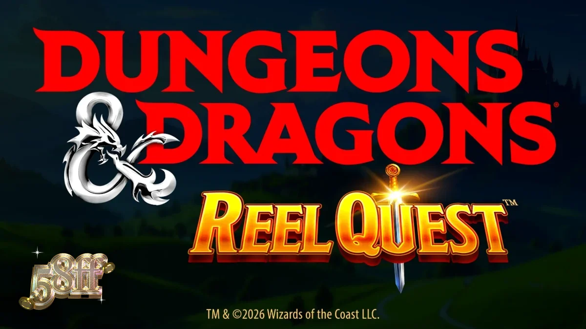Interface de jogo do slot Dungeons & Dragons Reel Quest com elementos de fantasia
